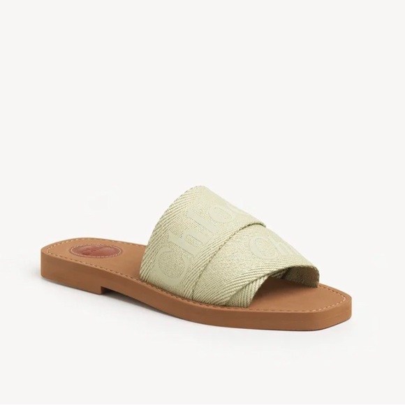 Chloe Woody Flat Mule Sandal